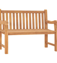 Gartenbank 114 cm Massivholz Teak