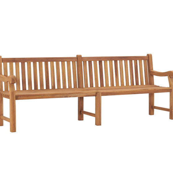 Gartenbank 228 cm Massivholz Teak