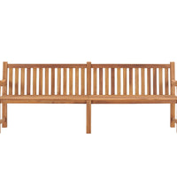 Gartenbank 228 cm Massivholz Teak