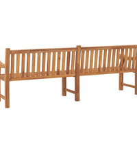 Gartenbank 228 cm Massivholz Teak