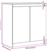 Beistellschrank Honigbraun 60x36x65 cm Massivholz Kiefer