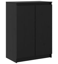 Sideboard Schwarz 60x36x84 cm Massivholz Kiefer