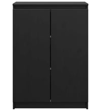 Sideboard Schwarz 60x36x84 cm Massivholz Kiefer
