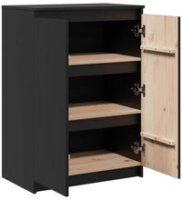 Sideboard Schwarz 60x36x84 cm Massivholz Kiefer