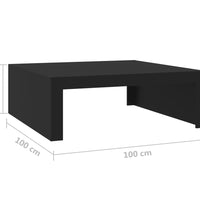 Couchtisch Schwarz 100x100x35 cm Holzwerkstoff