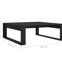 Couchtisch Schwarz 100x100x35 cm Holzwerkstoff