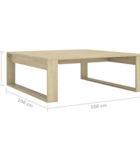 Couchtisch Sonoma-Eiche 100x100x35 cm Holzwerkstoff