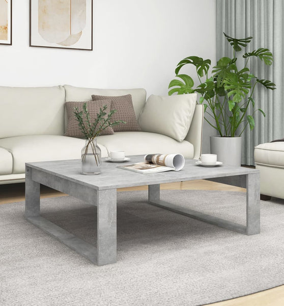 Couchtisch Betongrau 100x100x35 cm Holzwerkstoff