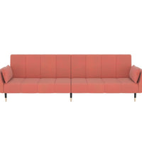 Schlafsofa 2-Sitzer mit 2 Kissen Rosa Samt