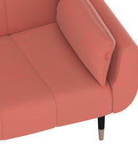 Schlafsofa 2-Sitzer mit 2 Kissen Rosa Samt