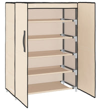 Schuhschrank Creme 60x28x90 cm Stoff