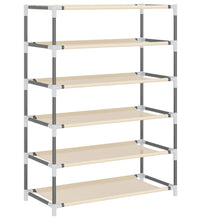 Schuhschrank Creme 60x28x90 cm Stoff