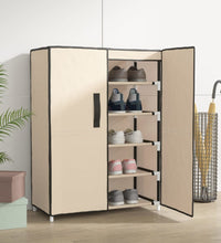 Schuhschrank Creme 60x28x90 cm Stoff