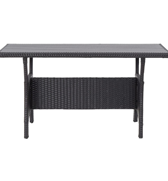 Gartentisch Schwarz 120x70x66 cm Poly Rattan