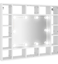 Spiegelschrank mit LED Weiß 91x15x76,5 cm