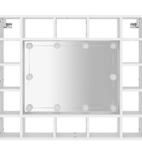 Spiegelschrank mit LED Weiß 91x15x76,5 cm