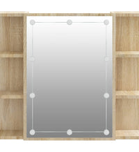Spiegelschrank mit LED Sonoma-Eiche 70x16,5x60 cm