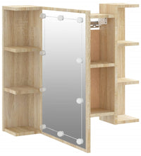 Spiegelschrank mit LED Sonoma-Eiche 70x16,5x60 cm