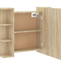 Spiegelschrank mit LED Sonoma-Eiche 70x16,5x60 cm