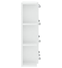 Spiegelschrank mit LED Hochglanz-Weiß 70x16,5x60 cm