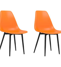 Esszimmerstühle 2 Stk. Orange PP