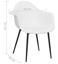 Esszimmerstühle 4 Stk. Weiß PP