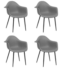Esszimmerstühle 4 Stk. Grau PP