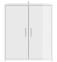 Schuhschrank Hochglanz-Weiß 60x35x70 cm Holzwerkstoff