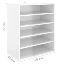 Schuhschrank Hochglanz-Weiß 60x35x70 cm Holzwerkstoff