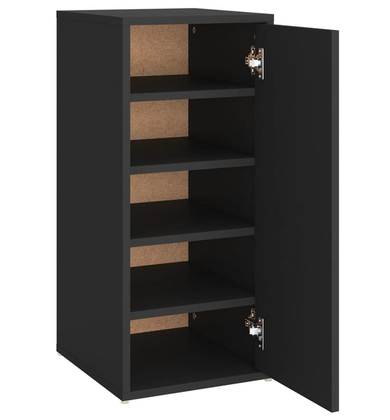 Schuhschrank Schwarz 32x35x70 cm Holzwerkstoff