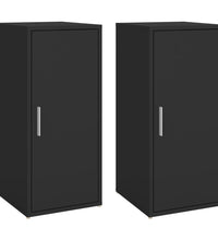Schuhschränke 2 Stk. Schwarz 32x35x70 cm Holzwerkstoff