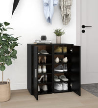 Schuhschränke 2 Stk. Schwarz 32x35x70 cm Holzwerkstoff