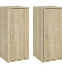 Schuhschränke 2 Stk. Sonoma-Eiche 32x35x70 cm Holzwerkstoff