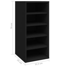 Schuhschrank Schwarz 31,5x35x70 cm Holzwerkstoff