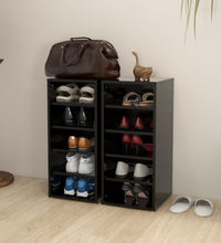 Schuhschränke 2 Stk. Schwarz 31,5x35x70 cm Holzwerkstoff