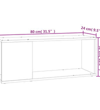 TV-Schrank Weiß 80x24x32 cm Holzwerkstoff