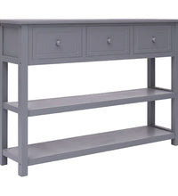 Sideboard Grau 108x30x76 cm Massivholz Paulownia