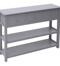 Sideboard Grau 108x30x76 cm Massivholz Paulownia