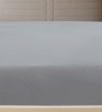 Spannbettlaken 2 Stk. Jersey Grau 90x200 cm Baumwolle