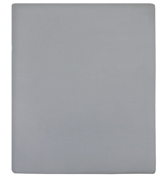 Spannbettlaken Jersey Grau 100x200 cm Baumwolle