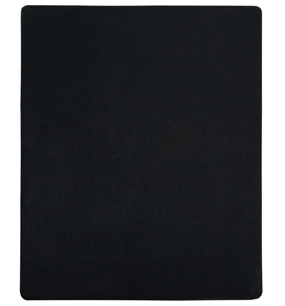 Spannbettlaken Jersey Schwarz 160x200 cm Baumwolle