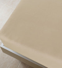 Spannbettlaken Jersey Taupe 140x200 cm Baumwolle