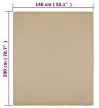 Spannbettlaken Jersey Taupe 140x200 cm Baumwolle