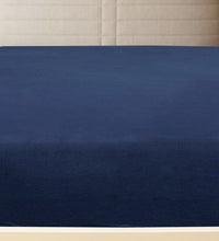 Spannbettlaken 2 Stk. Jersey Marineblau 140x200 cm Baumwolle