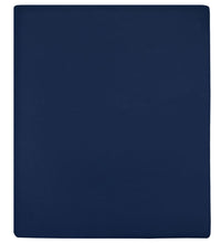 Spannbettlaken 2 Stk. Jersey Marineblau 160x200 cm Baumwolle