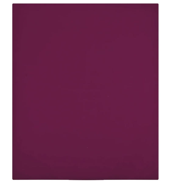Spannbettlaken 2 Stk. Jersey Bordeauxrot 100x200 cm Baumwolle