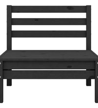 Garten-Mittelsofas 4 Stk. Schwarz Massivholz Kiefer