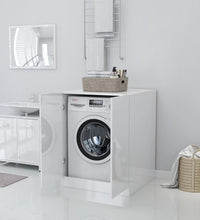 Waschmaschinenschrank Hochglanz-Weiß