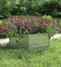 Garten-Hochbeet 129x45 cm Verzinkter Stahl Silber