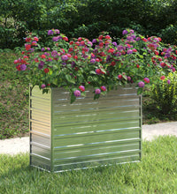 Garten-Hochbeet 100x40x77 cm Verzinkter Stahl Silber